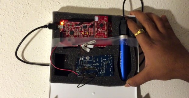Hidden SPY Do you ever wonder that someone in your home is silently sneaking into your stuff when you are not at home? Do you want to track when your cupboard was opened by someone? Hidden Spy is your solution. Visit the Gallery to vote for this project.